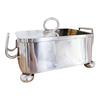 Vintage Ellerman Lines Silver Plated Sardine Serving Box For Sale