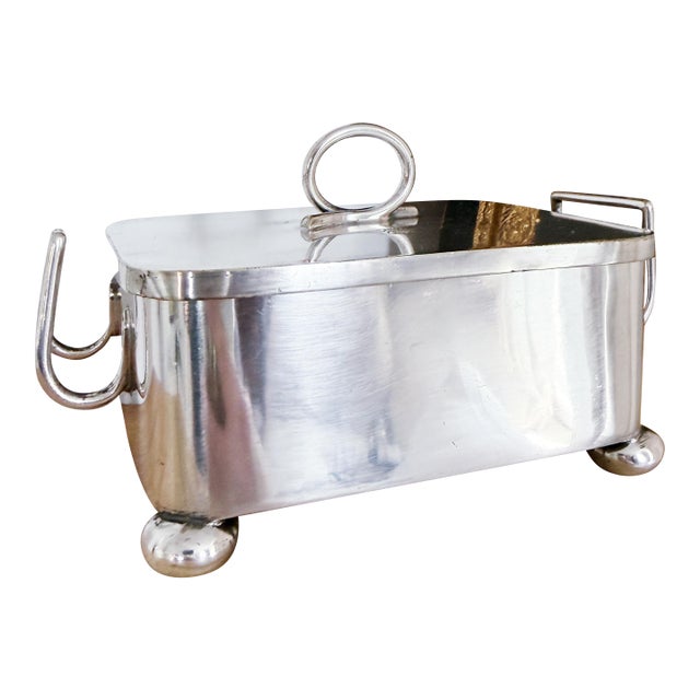 Vintage Ellerman Lines Silver Plated Sardine Serving Box For Sale
