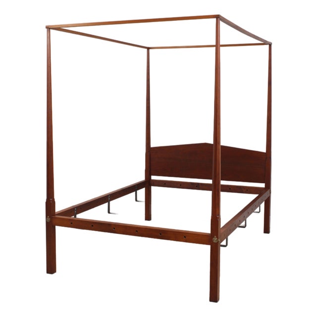 Eldred Wheeler Full Size Cherry Rope Style Poster Canopy Bed For Sale