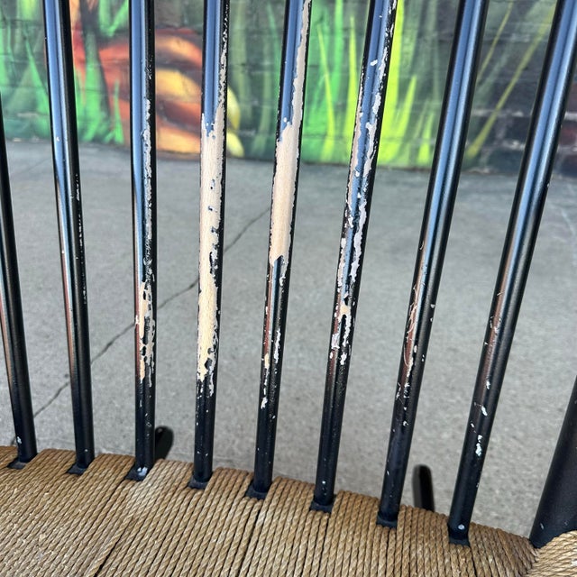 Hans Wegner J16 Rocking Chair With Woven Danish Cord Seat For Sale - Image 11 of 12