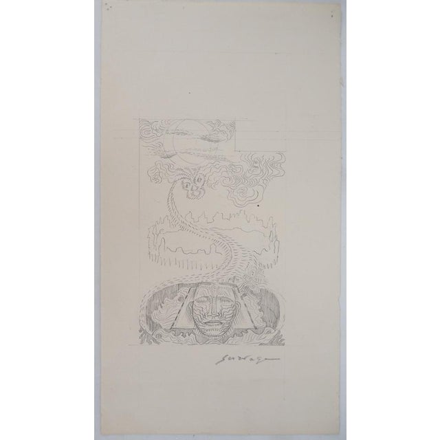 Léopold Survage, The Allegorical Great Wall, Original Drawing For Sale - Image 6 of 6