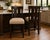 Contemporary Counter Height Stools, Set of 2, Upholstered With Nailhead Trim, Dark Wood For Sale - Image 3 of 5