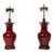 Early 20th Century Pair Late Ching Sang De Boeuf/Oxblood Lamps For Sale