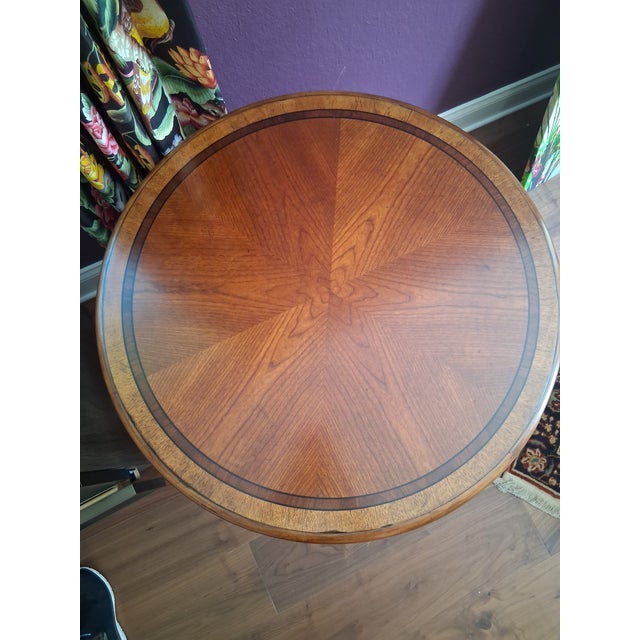 Vintage Ethan Allen Townhouse Library Table – Traditional Mahogany Writing & Accent Table For Sale - Image 10 of 10