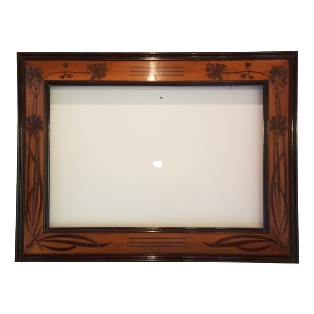 Austrian Viennese Secession Veneered Wood Frame, 1890s For Sale