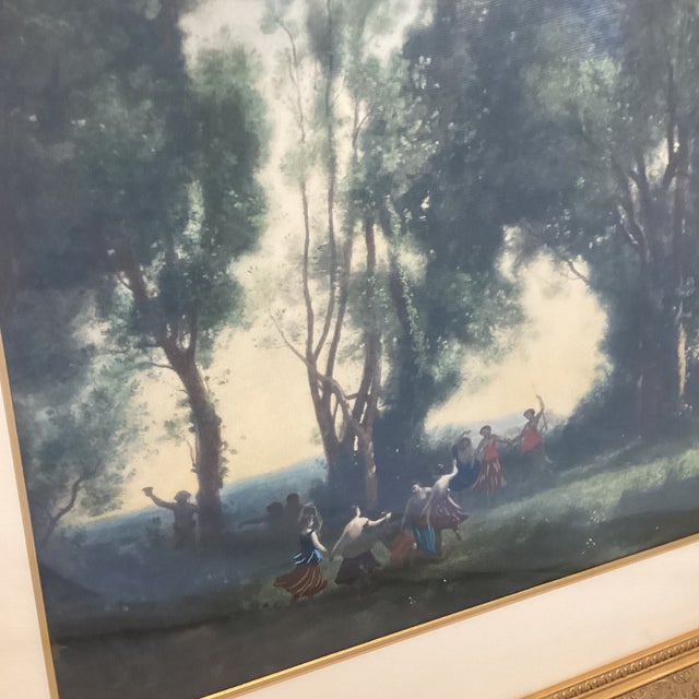 Morning, Dance of the Nymphs Vintage Framed Lithograph For Sale - Image 4 of 5