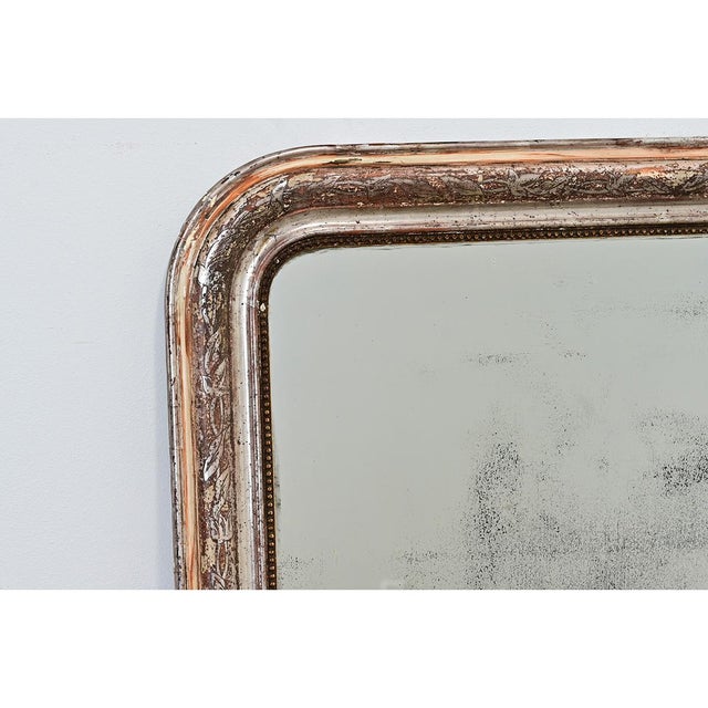 French 19th Century Louis Philippe Silver Gilt Mirror For Sale - Image 9 of 11
