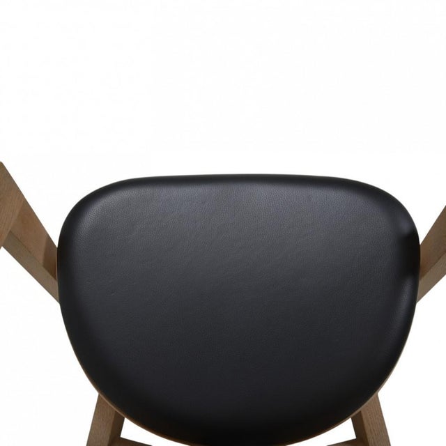 GE460 Butterfly Chair in Oak and Black Leather by Hans Wegner, 2015 For Sale - Image 9 of 18
