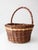Wood Vintage Wicker Gathering Basket For Sale - Image 7 of 13