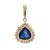 Natural 11.20 Carat Ceylon Sapphire Diamond Pendant Vintage 14 Karat Gold Pear For Sale - Image 4 of 4
