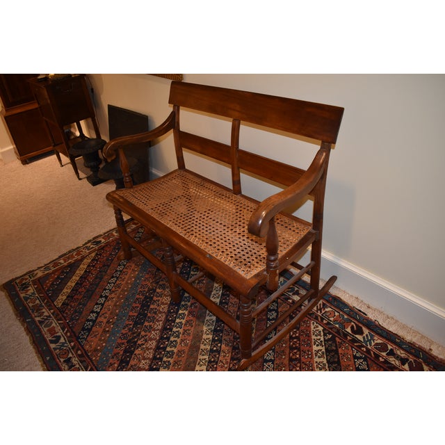 Late Federal So-Called Mammy's Bench With Rockers, Ca. 1835 For Sale - Image 4 of 5