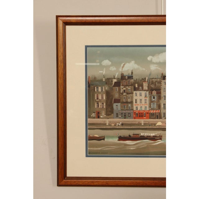 Michel Delacroix 'Le Remorqueur' Framed Colored Lithograph For Sale - Image 10 of 12
