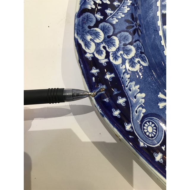 Late 19th Century 19th Century English Blue and White Transferware Plate For Sale - Image 5 of 7