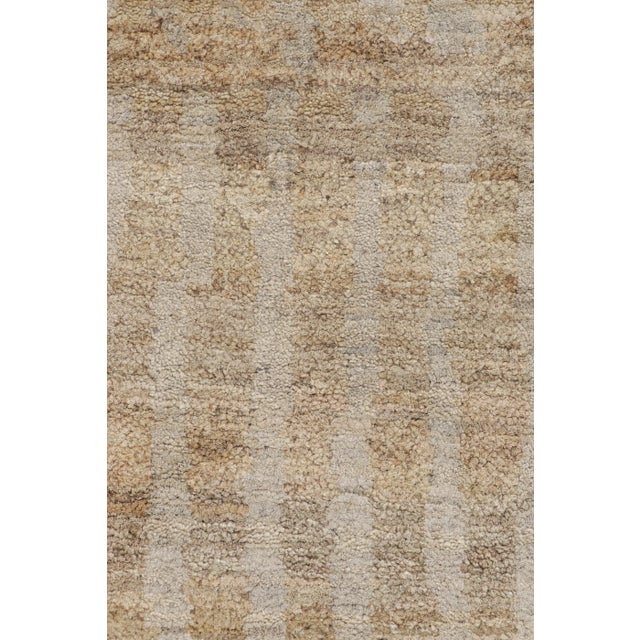 Textile Rug & Kilim’s Contemporary Textural Rug in Beige-Brown and Gray Tones For Sale - Image 7 of 8