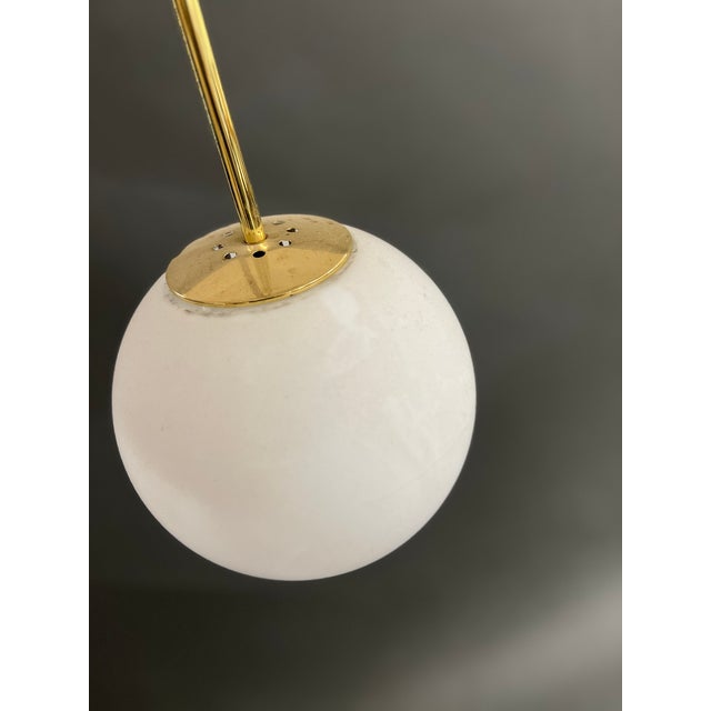 Mid-Century Modern Vintage Opaline Glass Pendant Light For Sale - Image 3 of 4