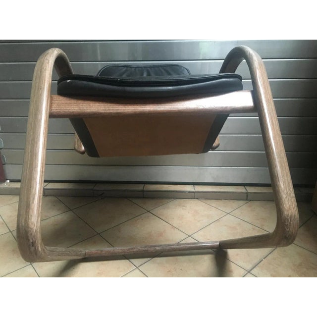 Vintage Black Leather Armchair, 1970s For Sale - Image 4 of 18