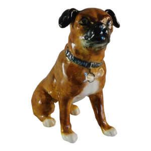 Majolica Pug Clement Massier, Circa 1890