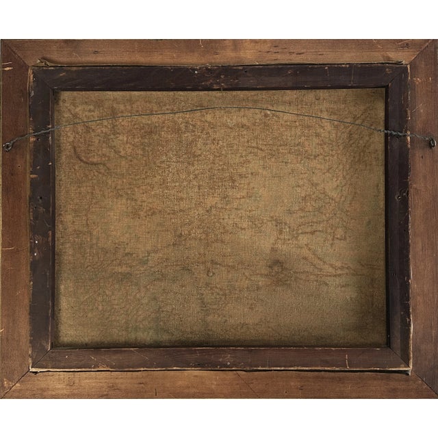 Textile Antique 19th C. Continental Stormy Seascape With Sailboat and Lighthouse, Signed (Oil on Canvas) For Sale - Image 7 of 7