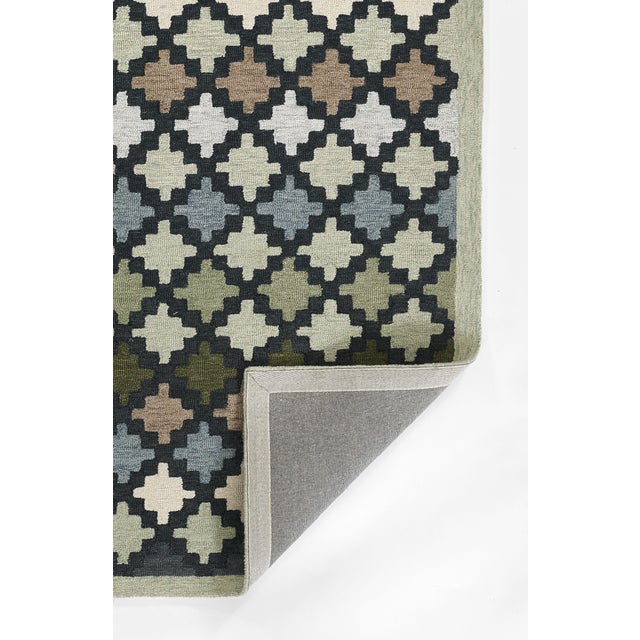 2020s Erin Gates by Momeni Abbot Blue & Green Swedish Geo Wool Rug 9' X 12' For Sale - Image 5 of 11