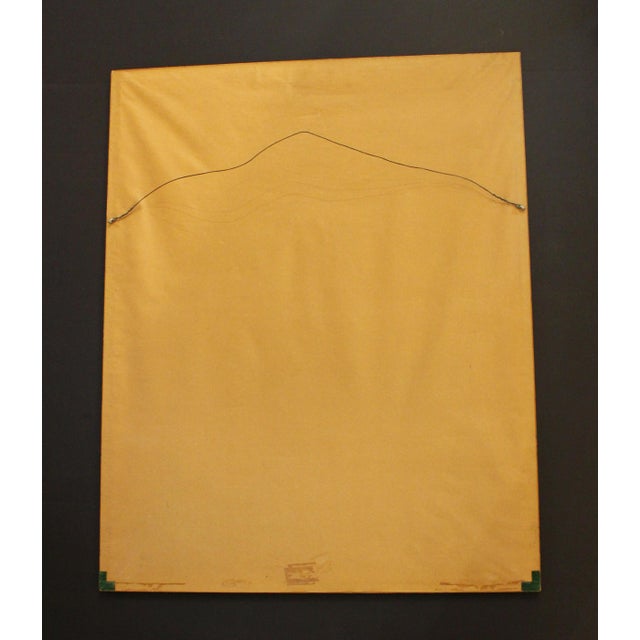 Mid-20th Century Japanese Painting on Silk of a Woman in a Kimono For Sale - Image 4 of 4