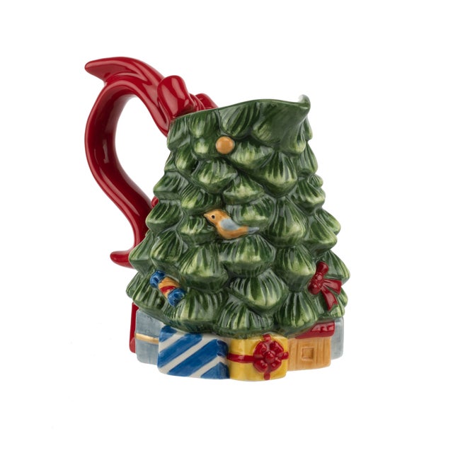 Spode Spode Christmas Tree Figural Sugar and Creamer Set For Sale - Image 4 of 9