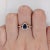 2020s Blue Ceylon Sapphire Ring with Earth Mined Diamonds in Solid 14k Rose Gold Pear 6x4 For Sale - Image 5 of 6