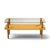 Gilbert Rhode Style Mid Century Walnut and Glass Coffee Table This coffee table measures: 40 wide x 20 deep x 17.25 inches...