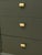 Vintage Dark Green Geometric Credenza With Brass Hardware For Sale - Image 9 of 12
