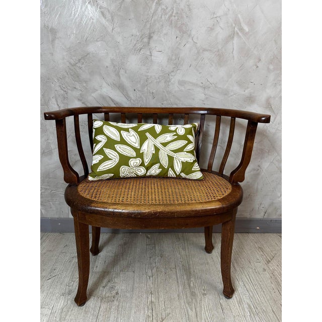 1940s Vintage Cane Armchair, 1940s For Sale - Image 5 of 12