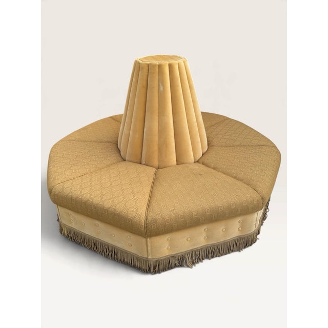 Make a spectacular statement with this rare, vintage circular borne conversation settee. Drawing heavy inspiration from...