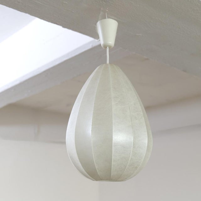 Cream Cocoon Lamp attributed to Goldkant, 1970s For Sale - Image 8 of 8