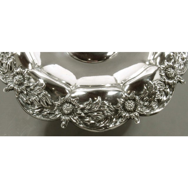 Metal Late 19th Century Tiffany & Co. Sterling Silver Chrysanthemum Tazza, C. 1895 For Sale - Image 7 of 8