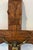 Vintage Large Carved Wood and Brass Crucifix For Sale - Image 4 of 9