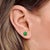 Natural Emerald Stud Earrings 14k White Gold 1.63 TCW Certified For Sale - Image 12 of 14