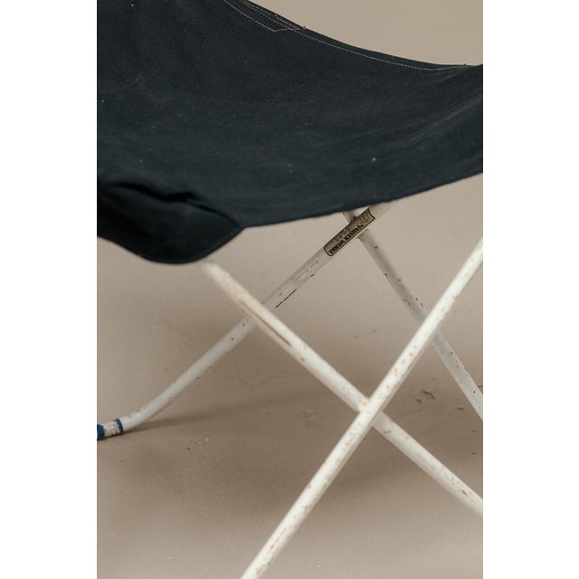 Metal Butterfly Chair with Hocker, 1970s For Sale - Image 7 of 10
