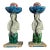 Pair of Contemporary Les Ottomans Hand-Painted Ceramic Mermaid Candlesticks For Sale