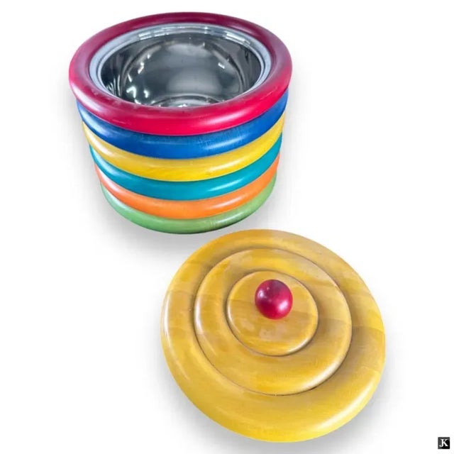 Manzoni Pietro for Vietri colorful bright ice bucket. Produced by Manzoni Pietro, a family run business located in...