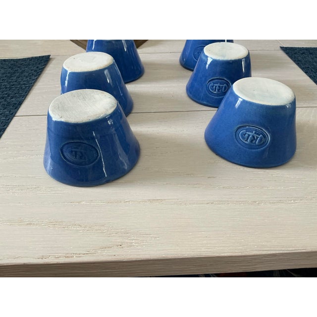 Ceramic Six Ralph Lauren Rl 67 Rustic Blue Dessert/Fruit Bowls For Sale - Image 7 of 7