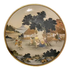 Antique Kutani or Satsuma Plate, 1870-1910