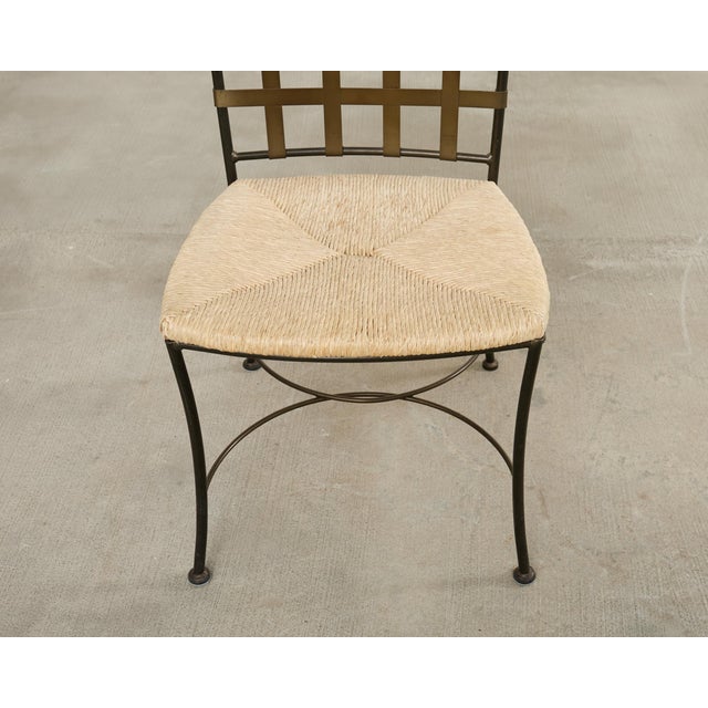 Set of Four Papperzini Style Amalfi Iron Garden Chairs For Sale - Image 12 of 18