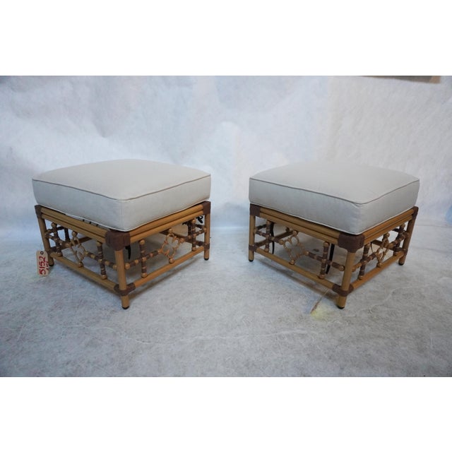 2010s Lane Venture Mimi Outdoor Ottomans by Celerie Kemble, A Pair For Sale - Image 5 of 11