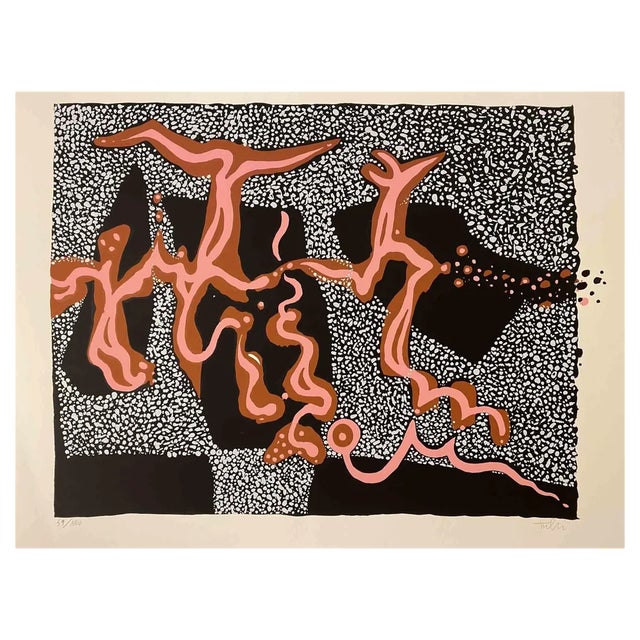 Wladimiro Tulli, Carnivalesque Composition, Screen Print, 1973 For Sale