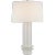 Montaigne Medium Table Lamp in New White with Linen Shade Designer: Paloma Contreras Height: 29.5" Shade Detail: 17" x...