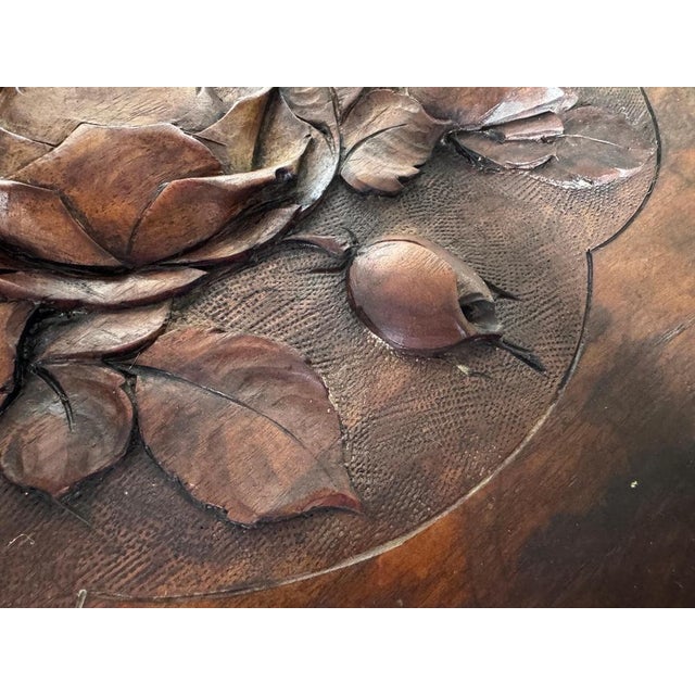 French Art Nouveau Platter in Wood, 1930 For Sale - Image 6 of 16