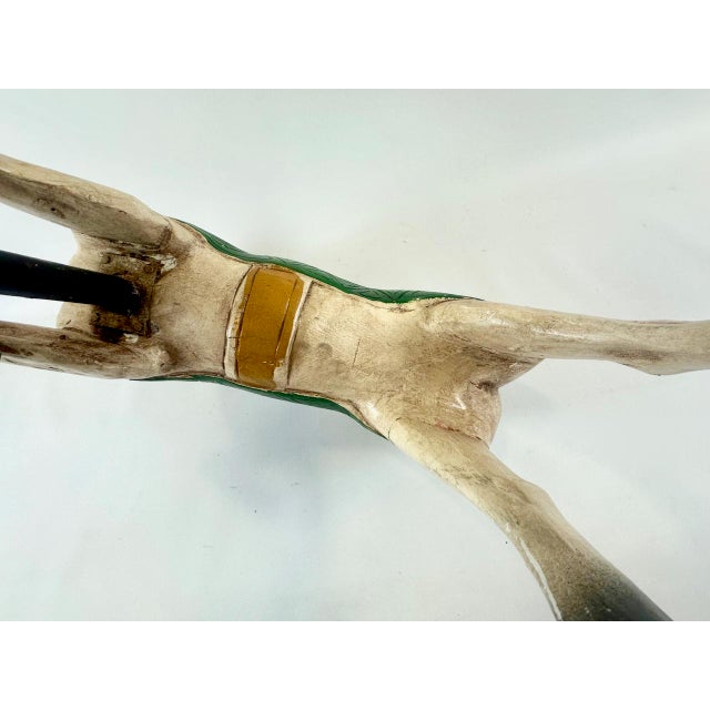 Carved Wooden Hand-Painted Carousel Horse, 1900s For Sale - Image 18 of 18