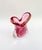 Vintage Space Age Pink and Clear Sommerso Murano Glass Vase attributed to Seguso, 1970s For Sale - Image 6 of 11