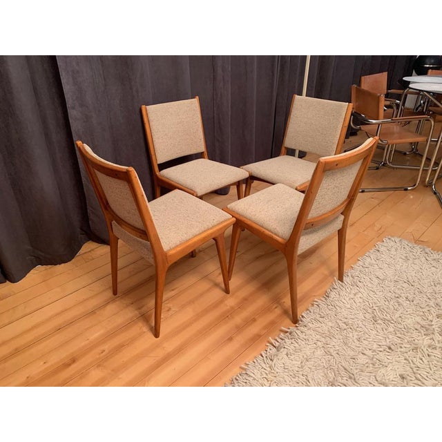Vintage Swedish Cane Back Chairs by Jens Risom for JO Carlssons, 1950s, Set of 4 For Sale - Image 15 of 18