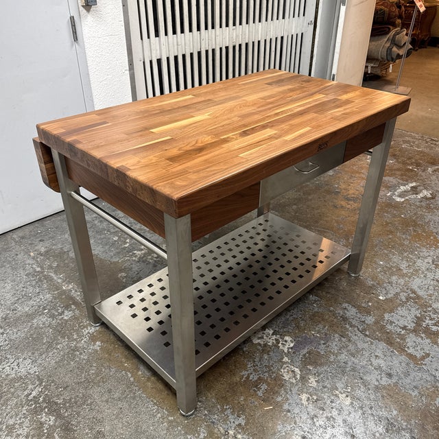 Design Plus Gallery presents the Cucina Americana Grande Butcher Block Prep Table from John Boos. This versatile design...