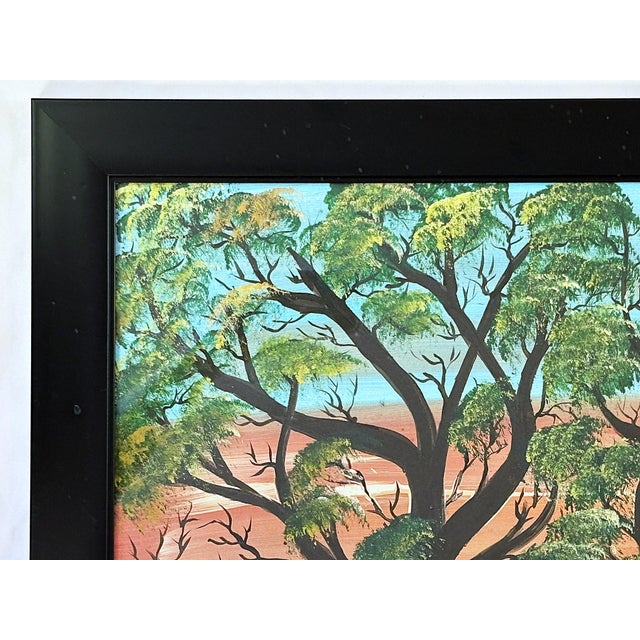 Original Signed and Framed Primitive Outsider Art Acrylic Painting on Canvas For Sale In West Palm - Image 6 of 12