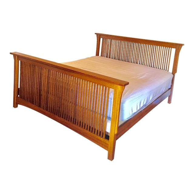 Restoration Hardware Mission Oak King Bedframe Chairish
